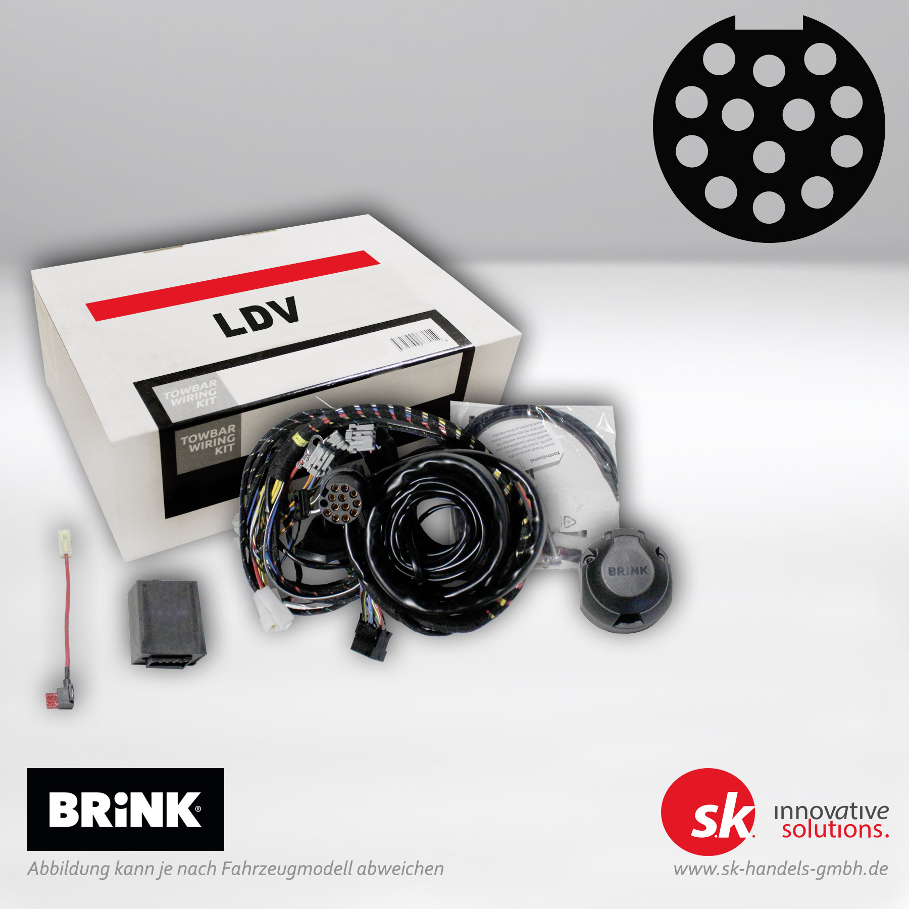 elektrosatz-ldv-13-polig 13-poliger Elektrosatz für LDV V80 Bus
