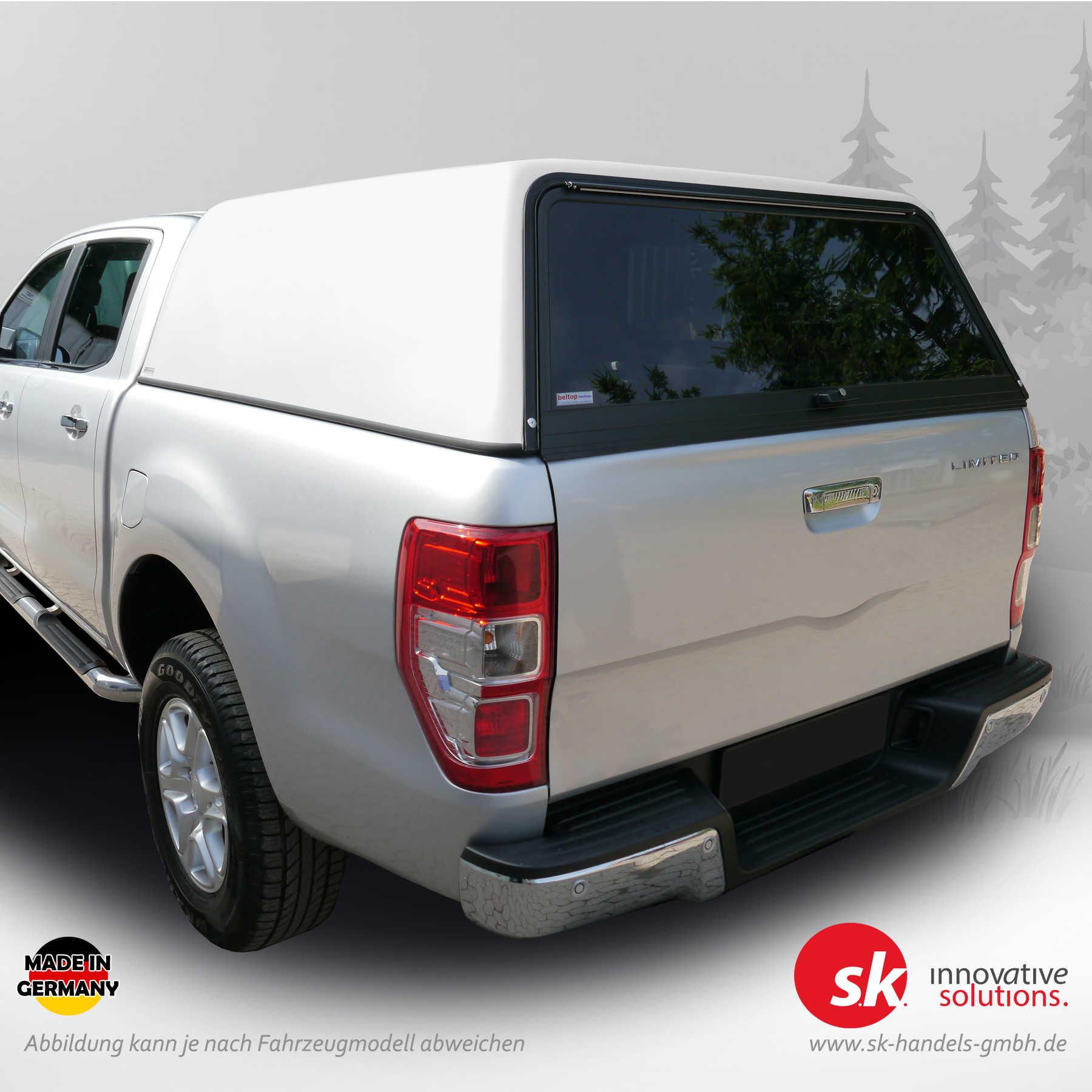 Hohes Hardtop für Volkswagen Amarok Einzelkabine